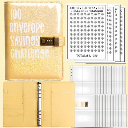 Locked 100 envelope challenge saving binder