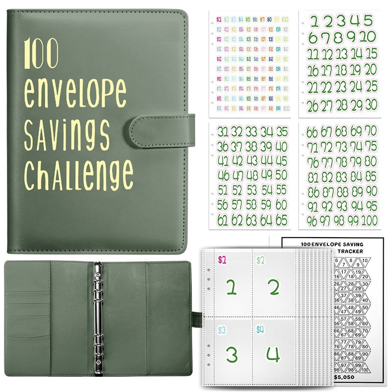100 envelope challenge saving binder