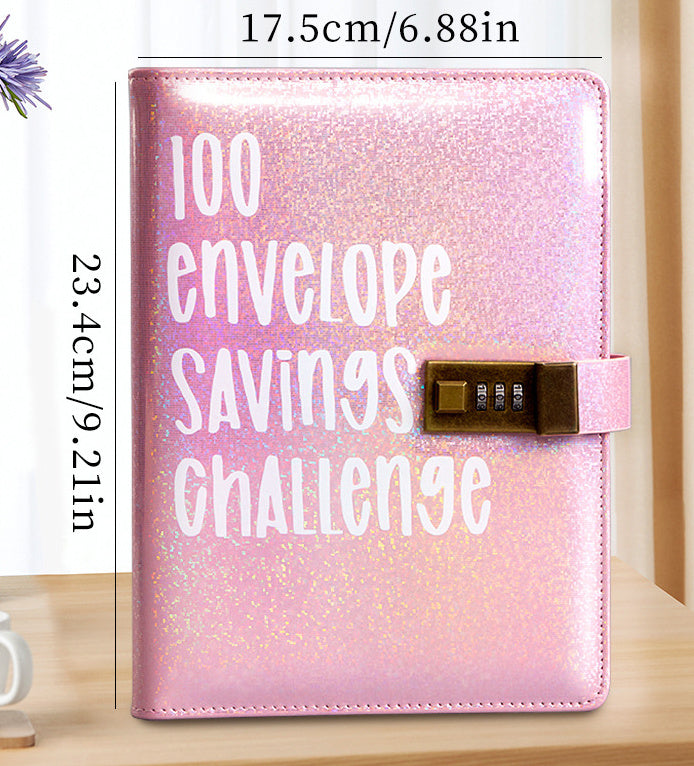Locked 100 envelope challenge saving binder