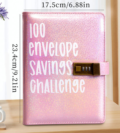 Locked 100 envelope challenge saving binder