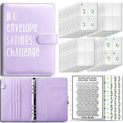 100 envelope challenge saving binder