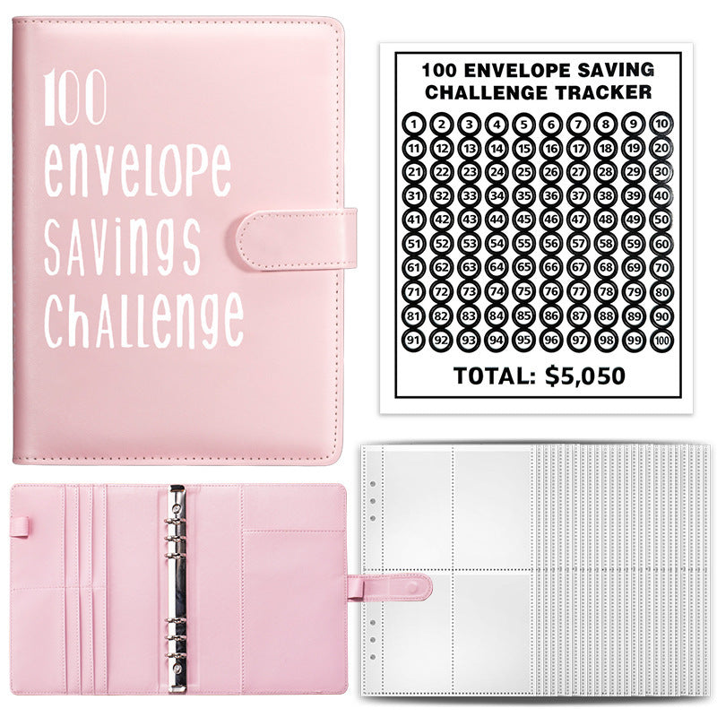 100 envelope challenge saving binder