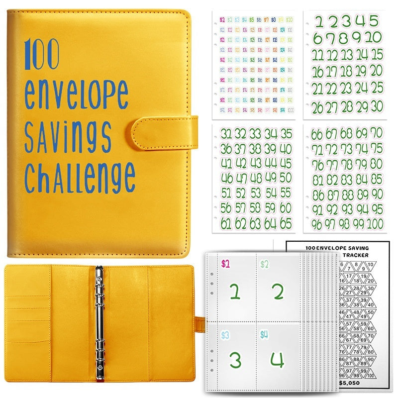 100 envelope challenge saving binder