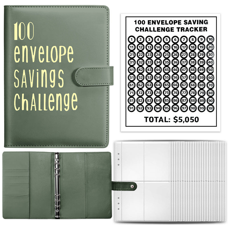 100 envelope challenge saving binder