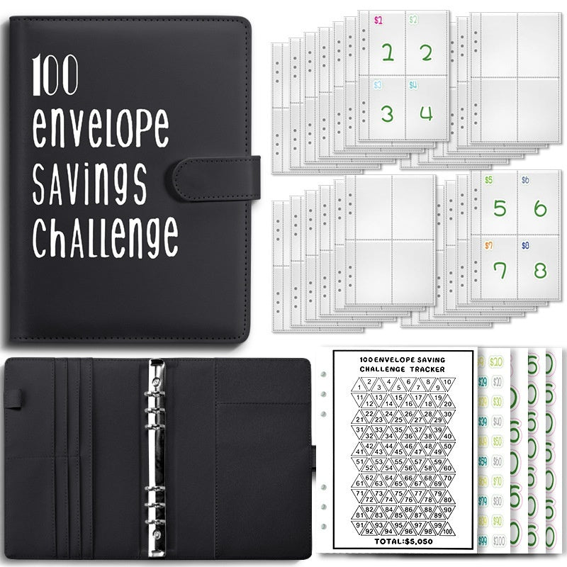 100 envelope challenge saving binder