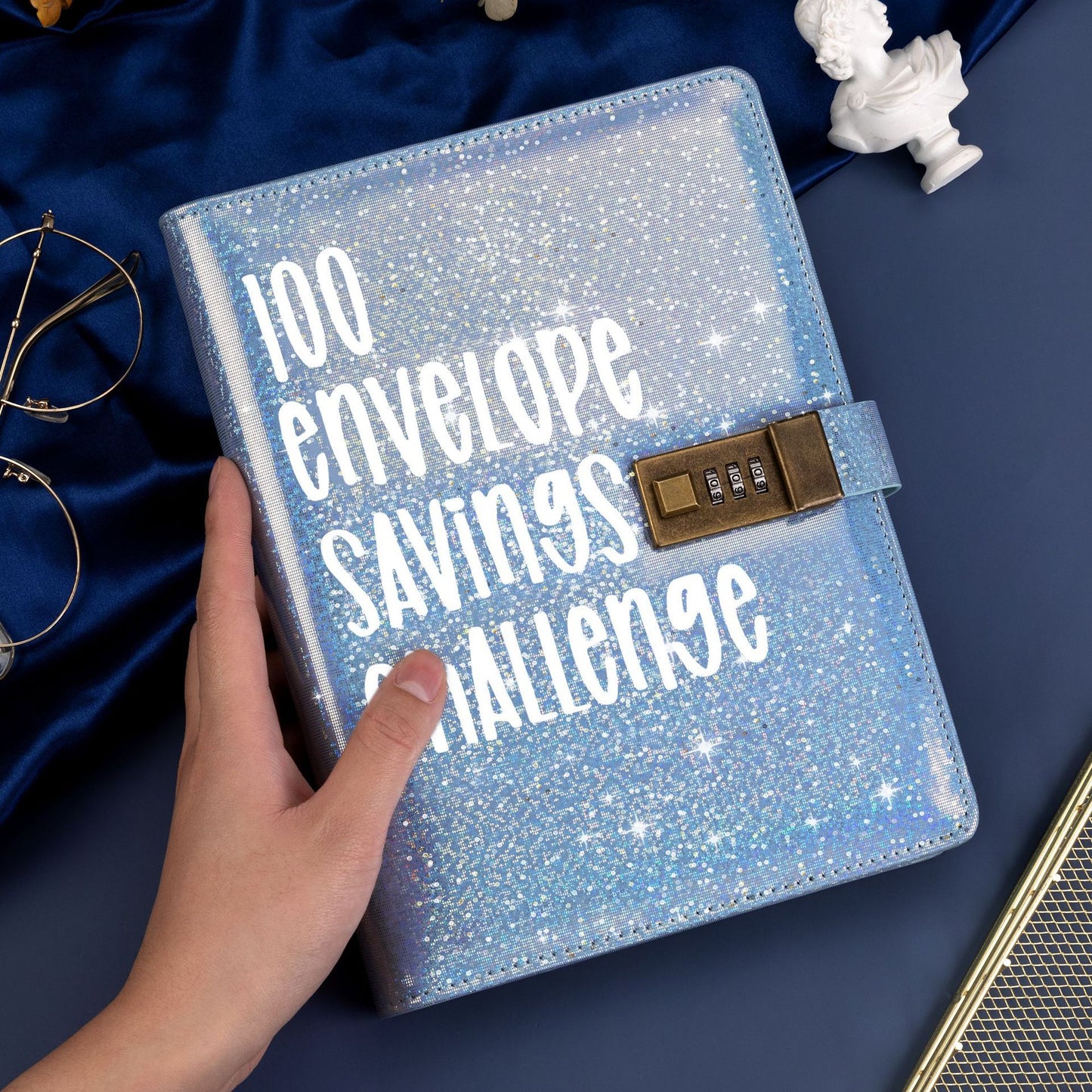 Locked 100 envelope challenge saving binder