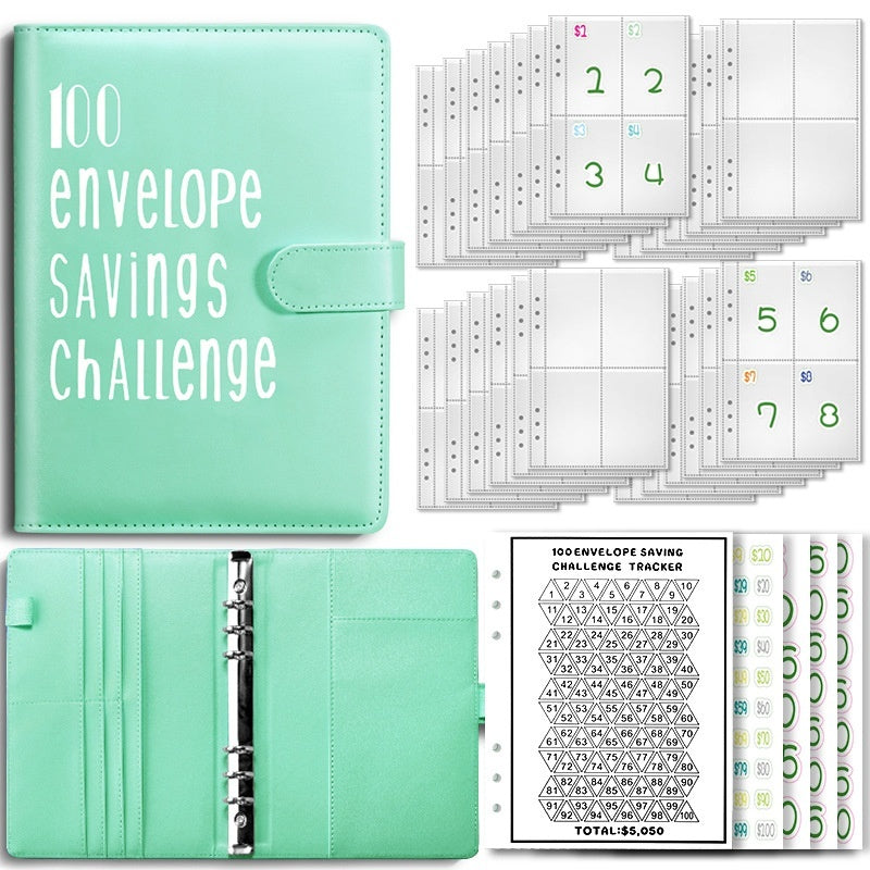 100 envelope challenge saving binder