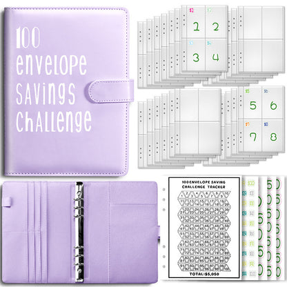 100 envelope challenge saving binder