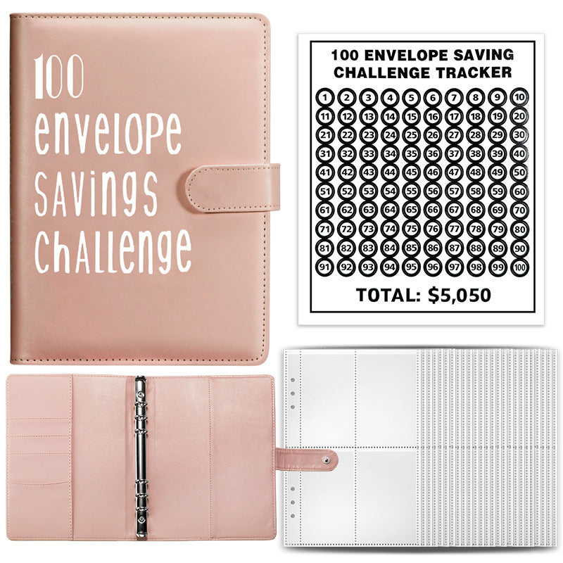 100 envelope challenge saving binder
