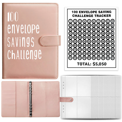 100 envelope challenge saving binder
