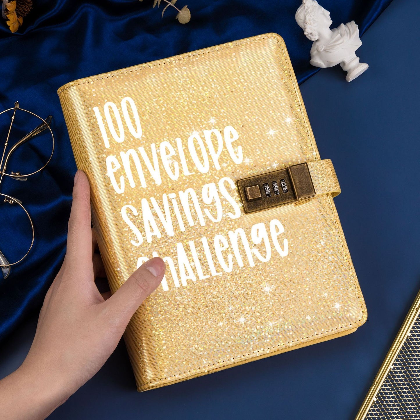 Locked 100 envelope challenge saving binder