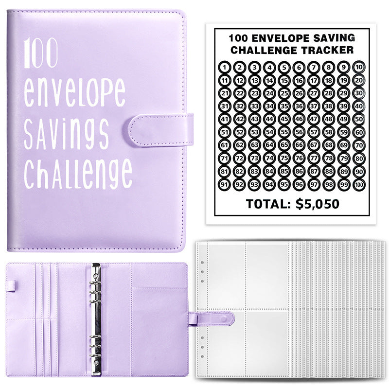 100 envelope challenge saving binder