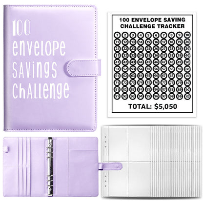100 envelope challenge saving binder