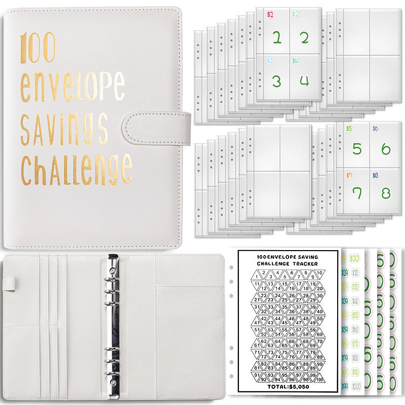 100 envelope challenge saving binder